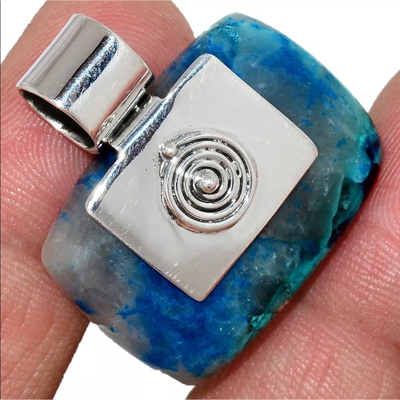Other - Rare Lightning Azurite Silver pendant ✨Charged✨